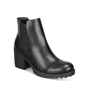 Sun Stone Womens 12 M Black Morghan Zip Up Block Heel Ankle Booties NIB LP9